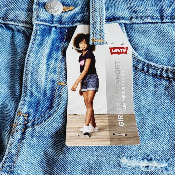 Levi's Girls' Girlfriend Jean Shorts (size: 5) 4KIDN-T - Picture 4 of 7